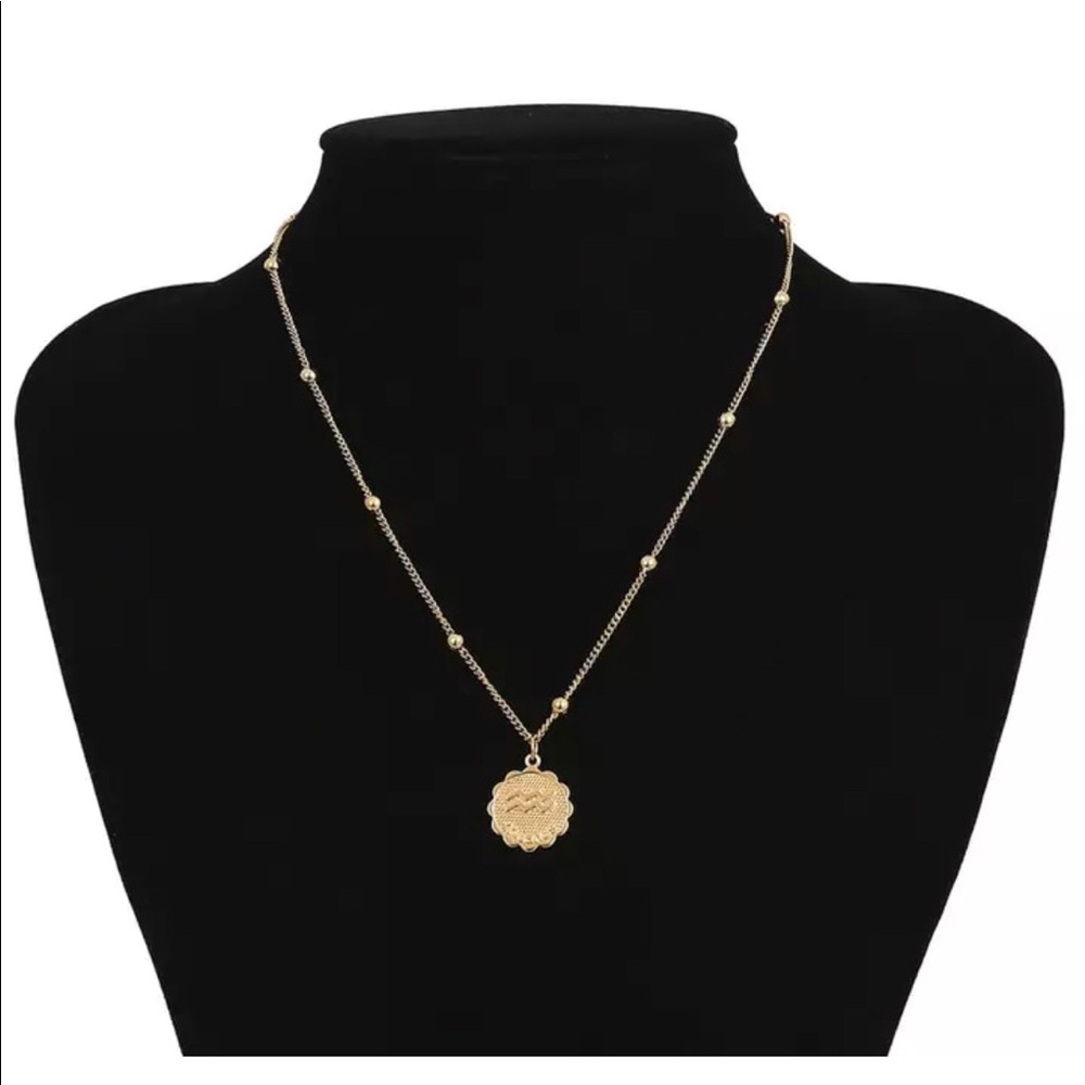 Zodiac Coin Pendant Necklace